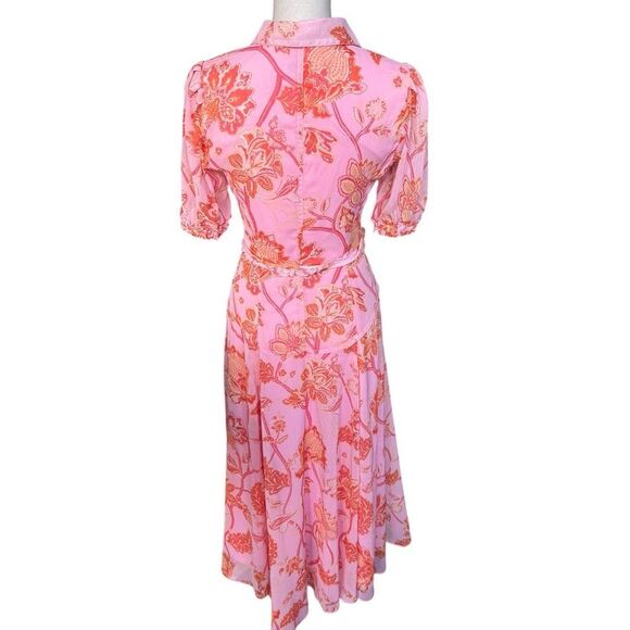 Derek Lam Pink Floral Shirt Dress 38 - Picture 4 of 6